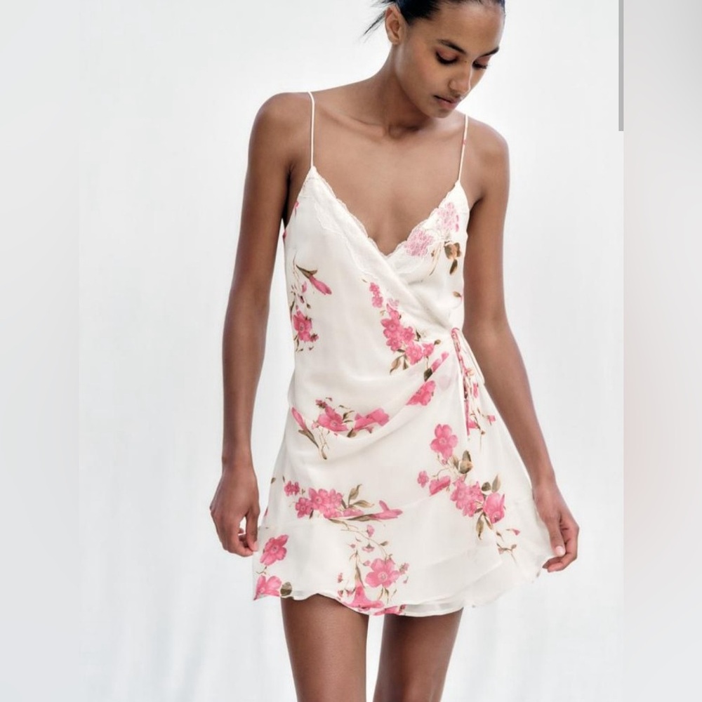Zara Wrap Front Floral Sundress